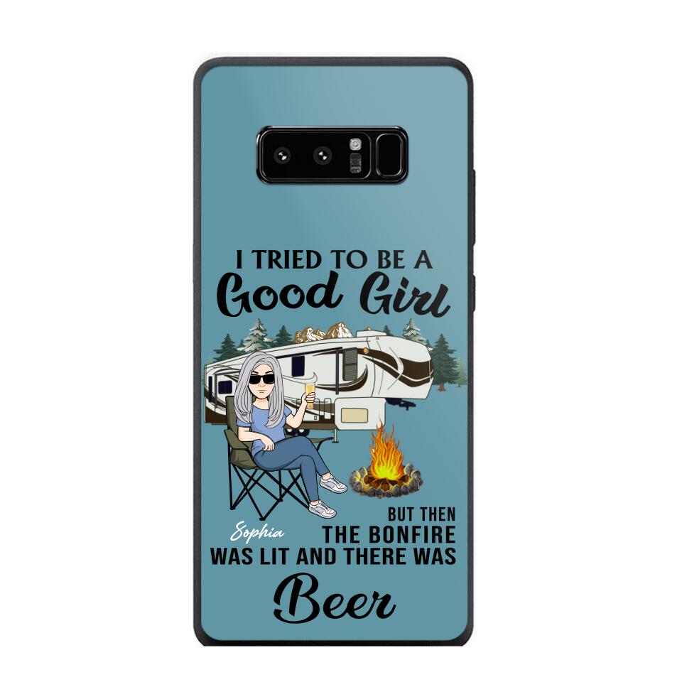 Personalized Camping Girl Phone Case Printed 22MAY-HQ25