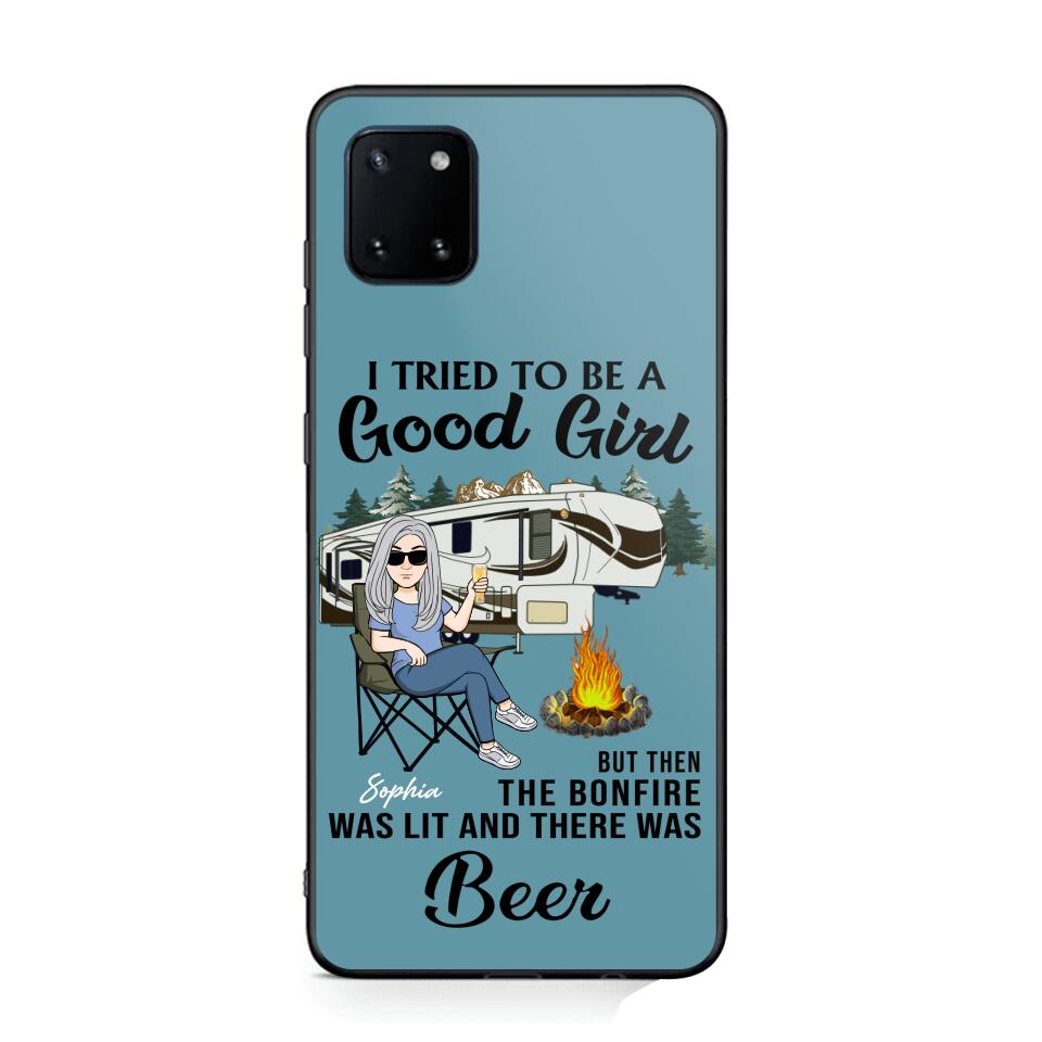 Personalized Camping Girl Phone Case Printed 22MAY-HQ25