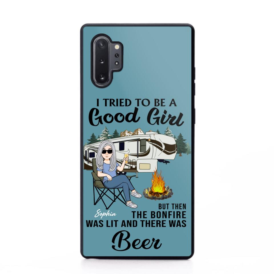 Personalized Camping Girl Phone Case Printed 22MAY-HQ25