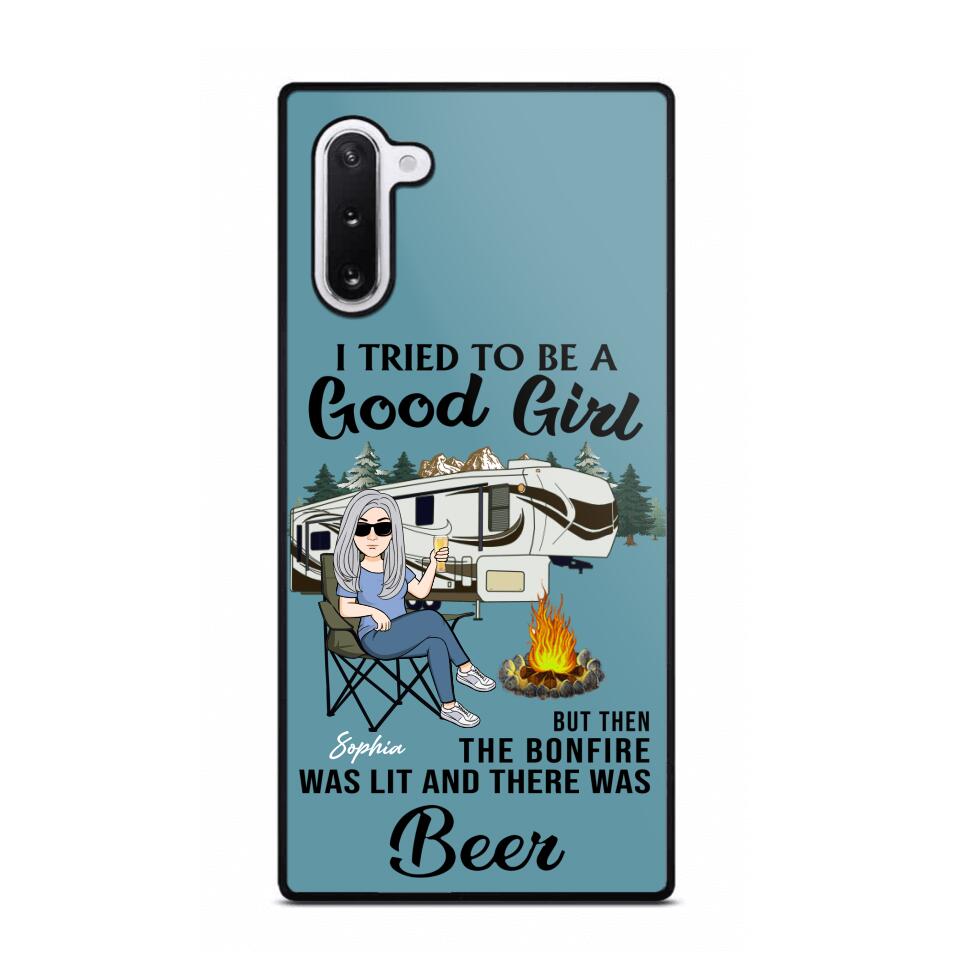 Personalized Camping Girl Phone Case Printed 22MAY-HQ25
