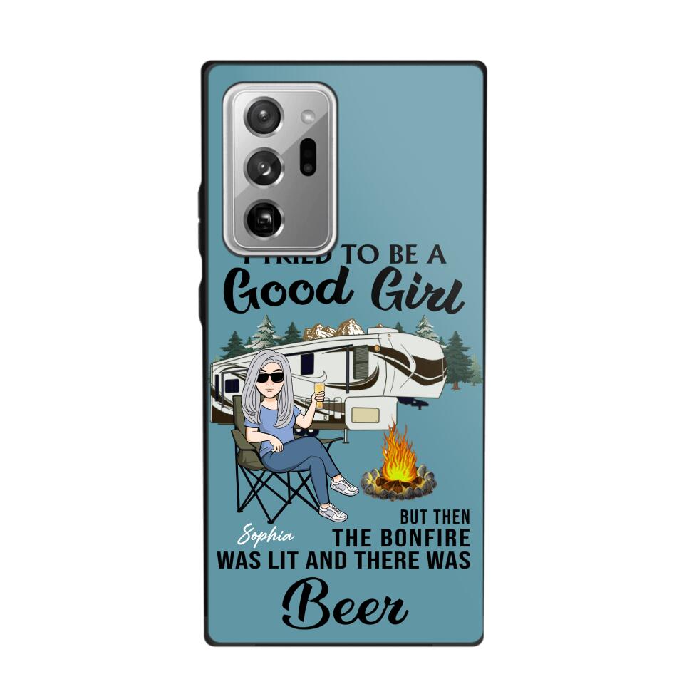 Personalized Camping Girl Phone Case Printed 22MAY-HQ25