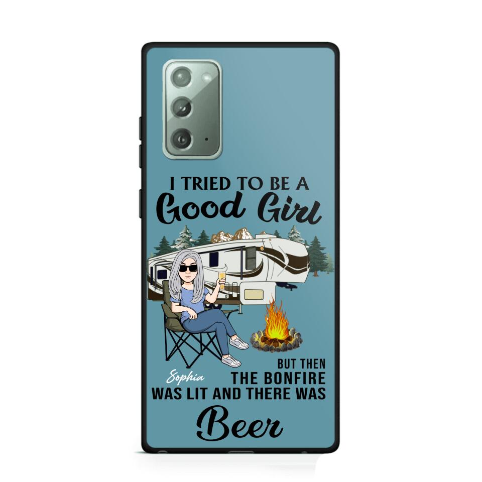 Personalized Camping Girl Phone Case Printed 22MAY-HQ25