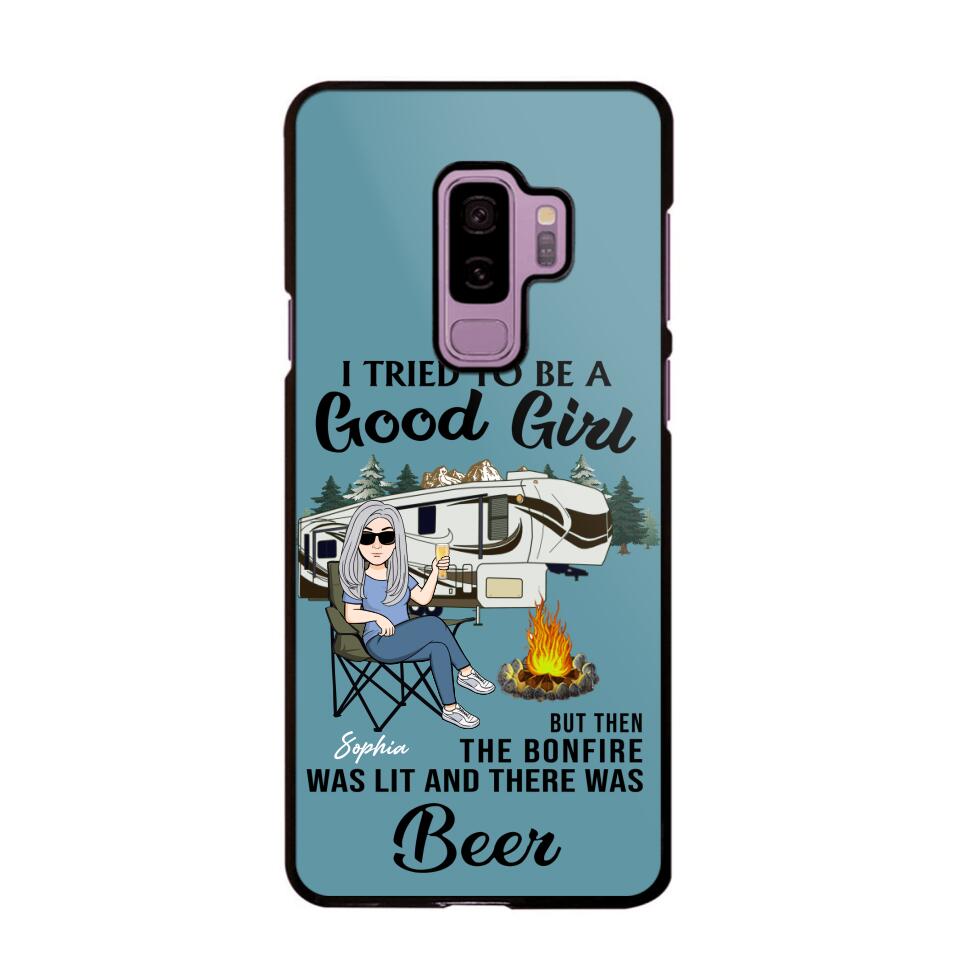 Personalized Camping Girl Phone Case Printed 22MAY-HQ25