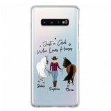 Personalized Just A Girl Who Loves Horses Transparent Silicone Phonecase Printed 22MAY-HC26