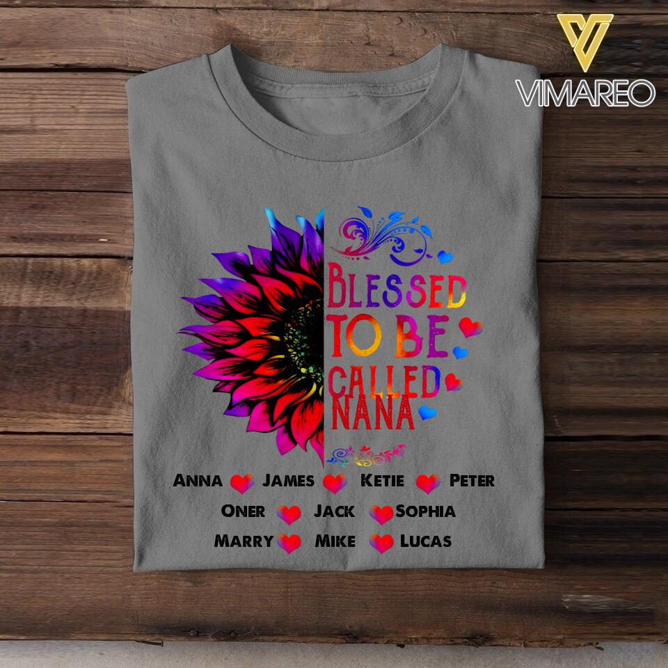 Personalized Blessed To be Called Nana Tshirt Printed 22MAY-HC26  copy
