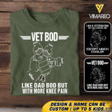 Personalized UK Veteran Dad Bob Kid Name Tshirt Printed QTVQ2705