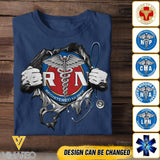 Personalized Nurse Tshirt Printed 22MAY-DT27