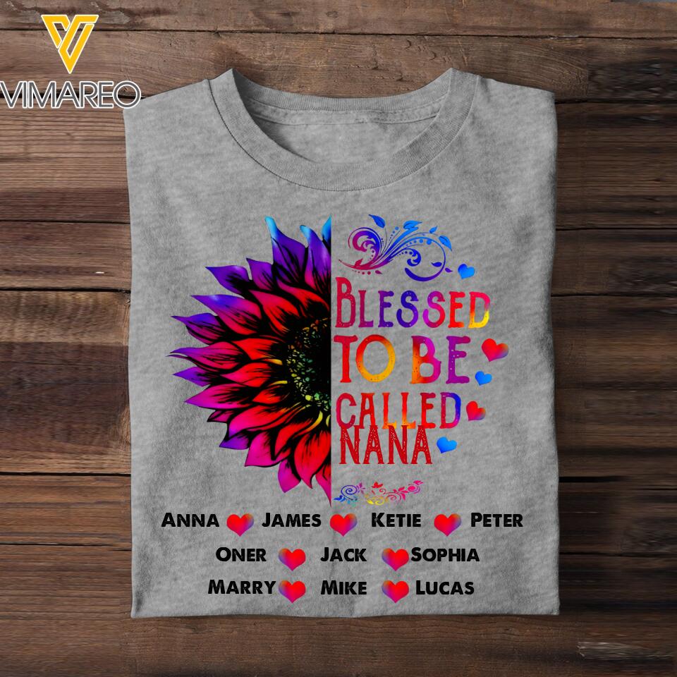 Personalized Blessed To be Called Nana Tshirt Printed 22MAY-HC26