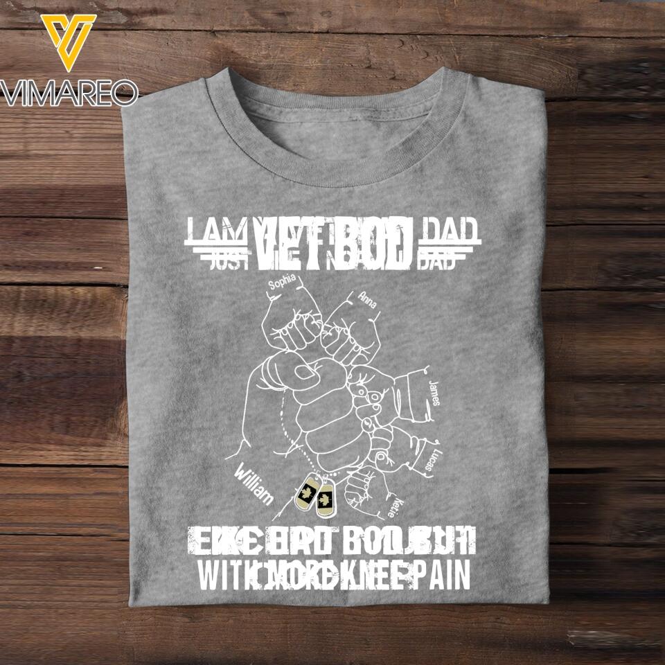 Personalized Canadian Veteran Dad Bob Kid Name Tshirt Printed QTVQ2705