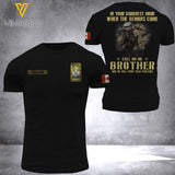 DH Personalized Canadian Soldier Tshirt 3D Printed DT2505