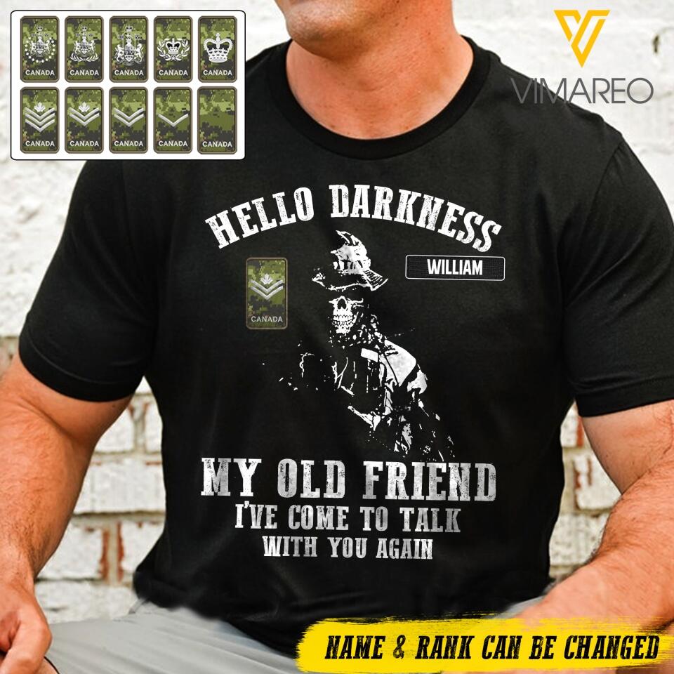 Dh Personalized Canadian Soldier Tshirt Printed DT2605