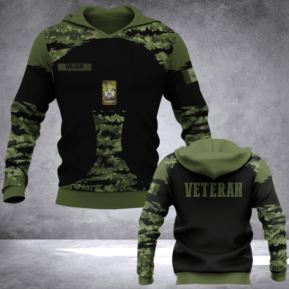 PERSONALIZED CANADIAN TSHIRT HOODIE OR TSHIRT 3D PRINTED QTDT3005