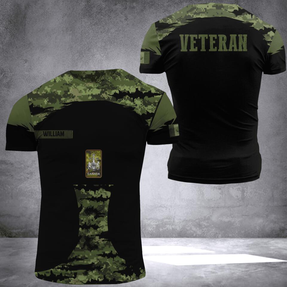 PERSONALIZED CANADIAN TSHIRT HOODIE OR TSHIRT 3D PRINTED QTDT3005