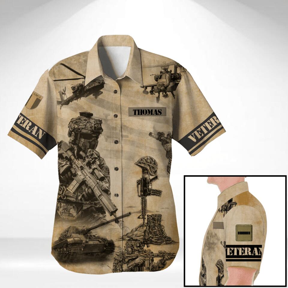 DH French Veterans Hawaii Shirt Printed DT3005