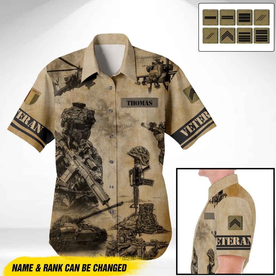 DH French Veterans Hawaii Shirt Printed DT3005