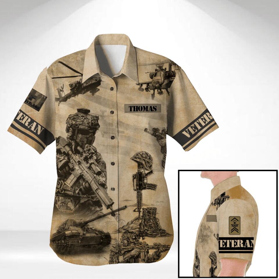 DH Swiss Veterans Hawaii Shirt Printed DT3005