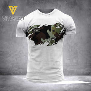 DH Personalized Irish Soldier Tshirt 3D Printed HC3005