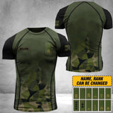 PERSONALIZED SWEDISH ARMY VETERAN TSHIRT  3D PRINTED QTDT3105