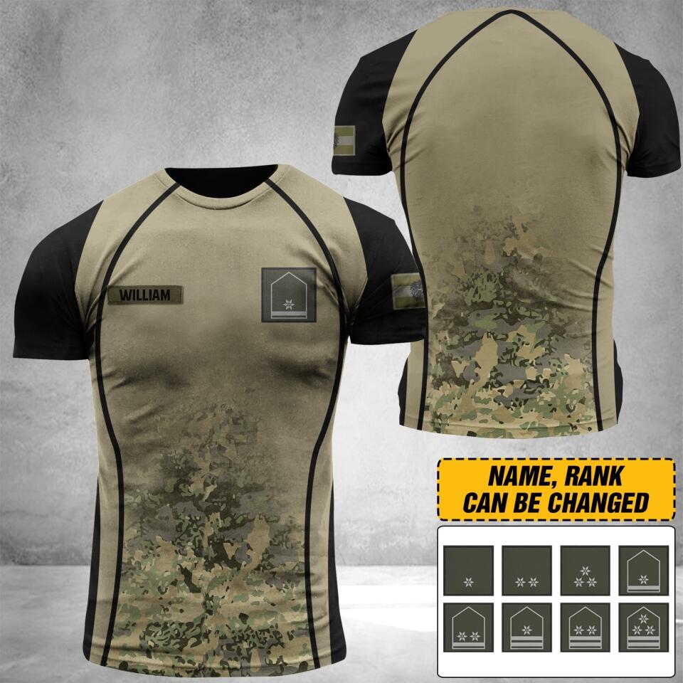PERSONALIZED AUSTRIA ARMY VETERAN TSHIRT  3D PRINTED QTDT3105