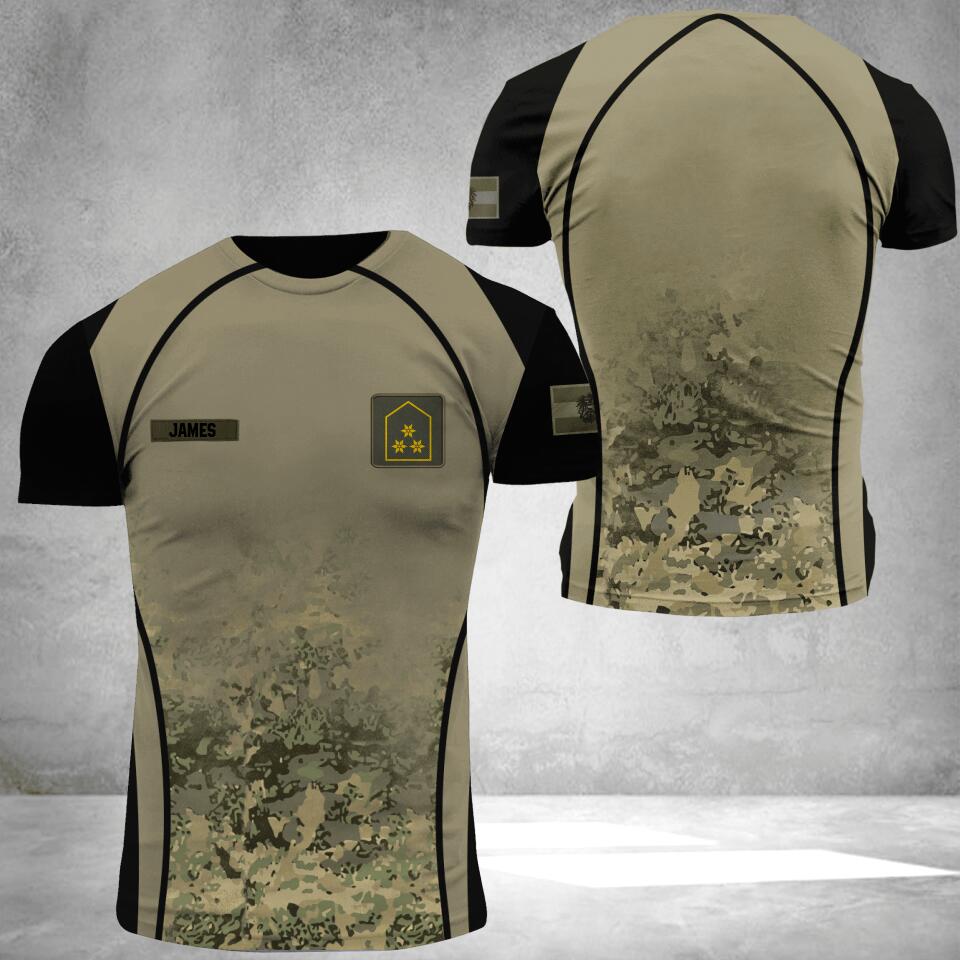 PERSONALIZED AUSTRIA ARMY VETERAN TSHIRT  3D PRINTED QTDT3105