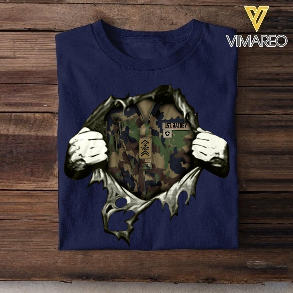 Personalized Swiss Soldier Tshirt Printed 22MAY-HQ31