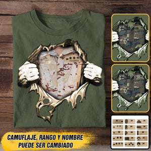 Personalized Spanish Soldier Tshirt Printed 22JUN-DT01