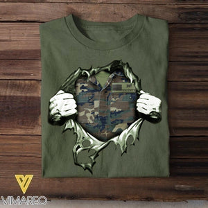 Personalized Spanish Soldier Tshirt Printed 22JUN-DT01