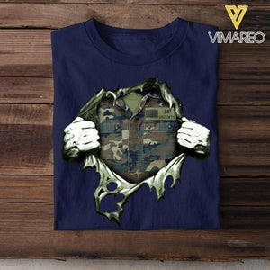 Personalized Spanish Soldier Tshirt Printed 22JUN-DT01
