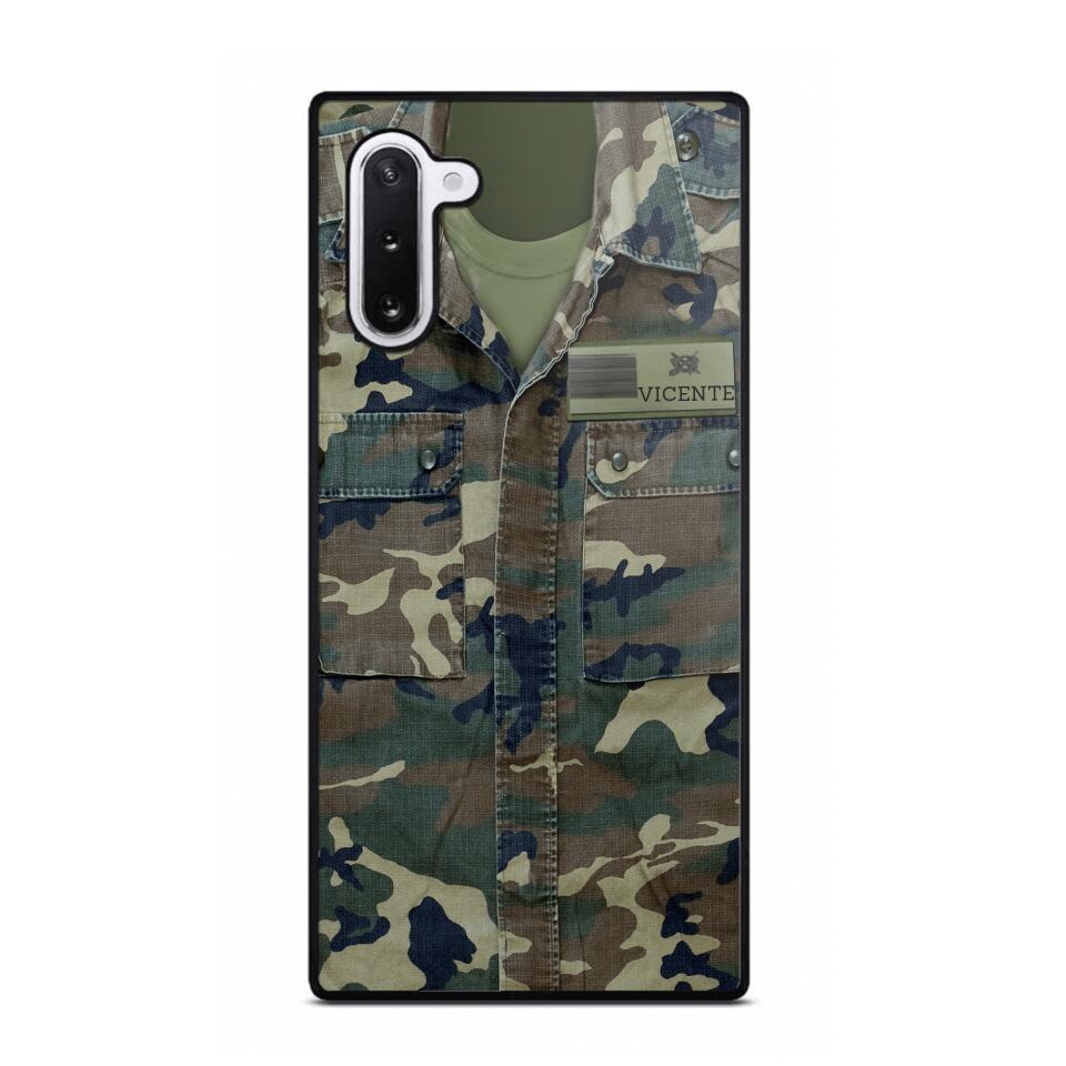 Personalized Spanish Soldier Phone Case Camo Printed 22JUN-DT01
