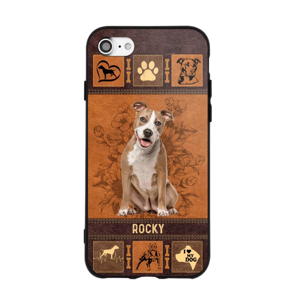 Personalized Pitbull Phone Case Printed 22JUN-DT01