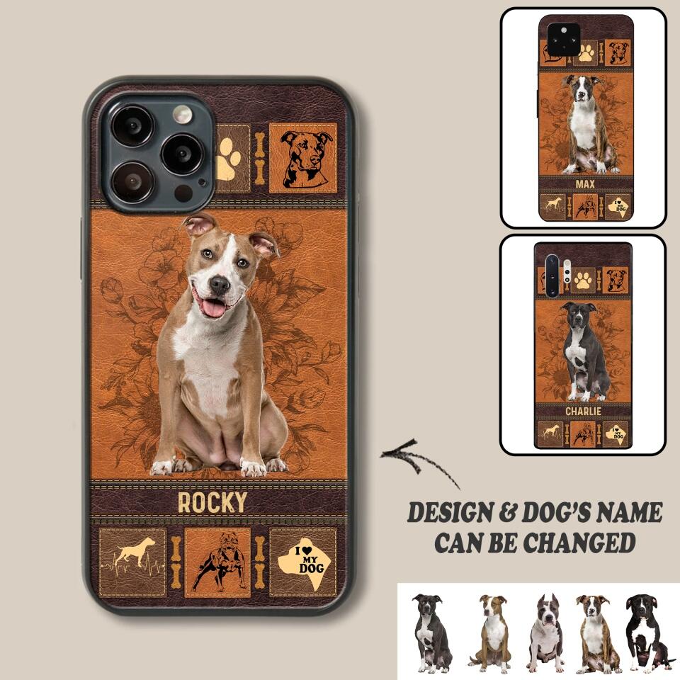 Personalized Pitbull Phone Case Printed 22JUN-DT01