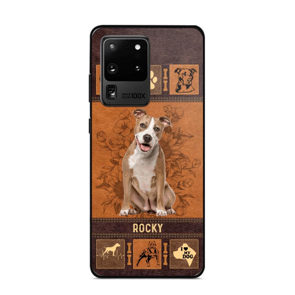 Personalized Pitbull Phone Case Printed 22JUN-DT01