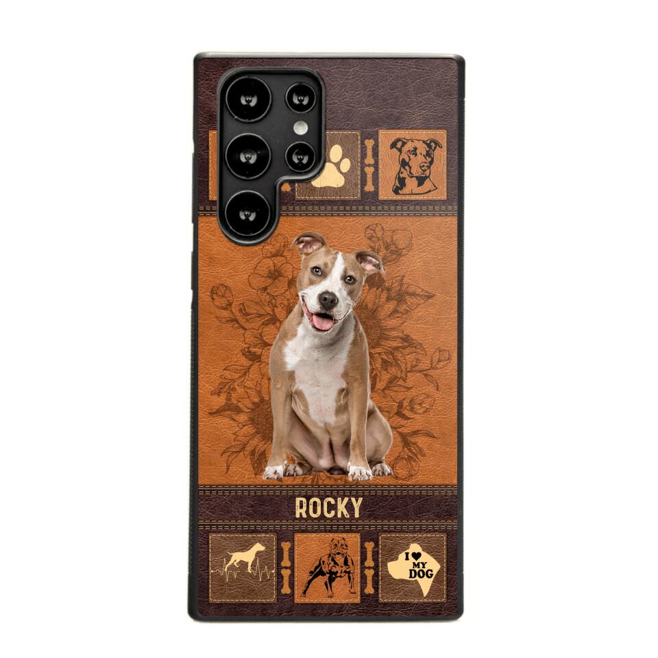 Personalized Pitbull Phone Case Printed 22JUN-DT01