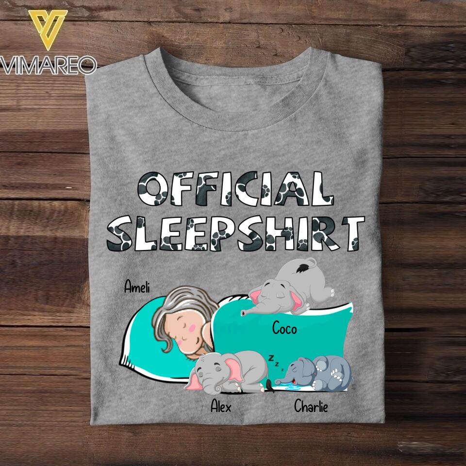 Personalized Official Sleepshirt Elephant Tshirt Printed NQDT3005