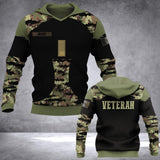 Personalized Italian Veteran Camo Tshirt or Hoodie 3D Printed QTDT0206