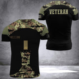 Personalized Italian Veteran Camo Tshirt or Hoodie 3D Printed QTDT0206