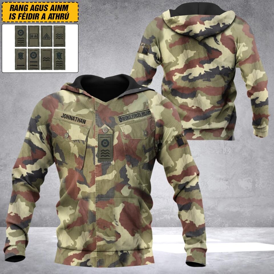 Personalized Irish Soldier Camo Hoodie 3D Printed 22JUL-DT02