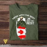 Personalized Mess with the best-Canadian soldier Tshirt Printed QTDT0306