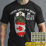 Personalized Mess with the best-Canadian soldier Tshirt Printed QTDT0306