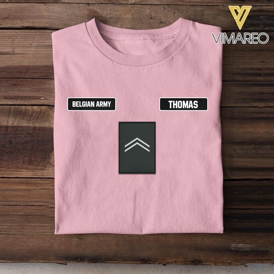 DH Personalized Belgian Army Tshirt Printed DT1205