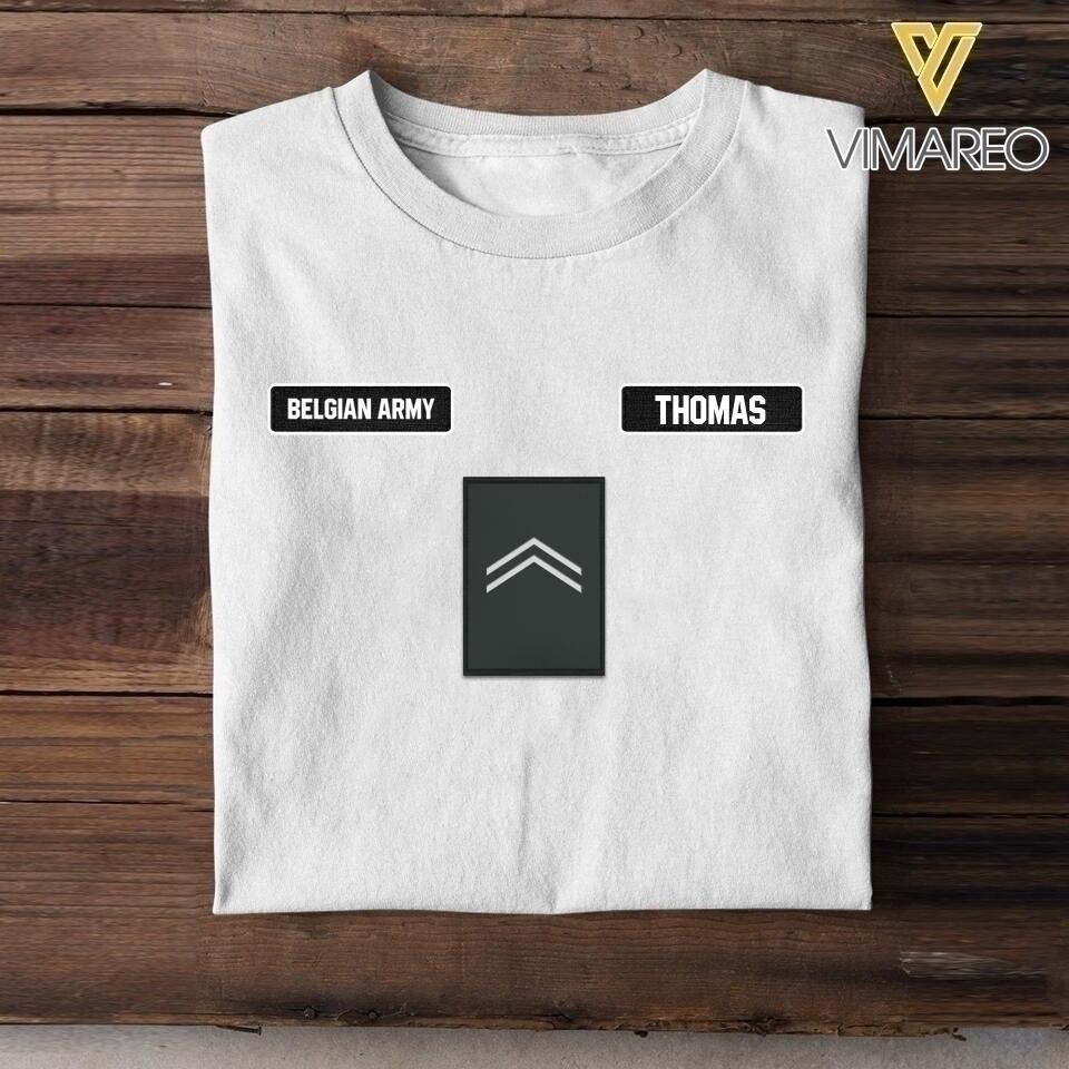 DH Personalized Belgian Army Tshirt Printed DT1205