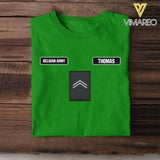 DH Personalized Belgian Army Tshirt Printed DT1205