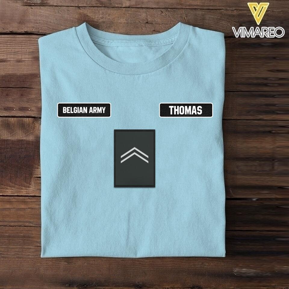 DH Personalized Belgian Army Tshirt Printed DT1205