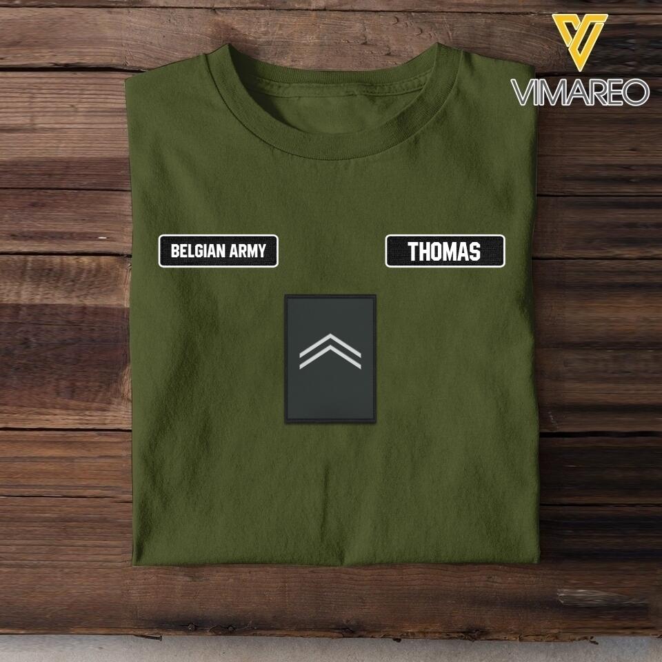 DH Personalized Belgian Army Tshirt Printed DT1205