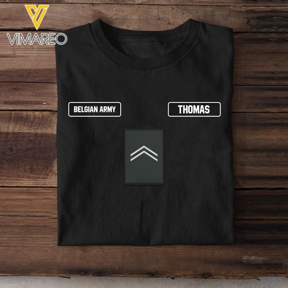 DH Personalized Belgian Army Tshirt Printed DT1205