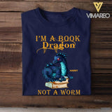Personalized I'm A Book Dragon Not A Worm Tshirt Printed NQHC3105