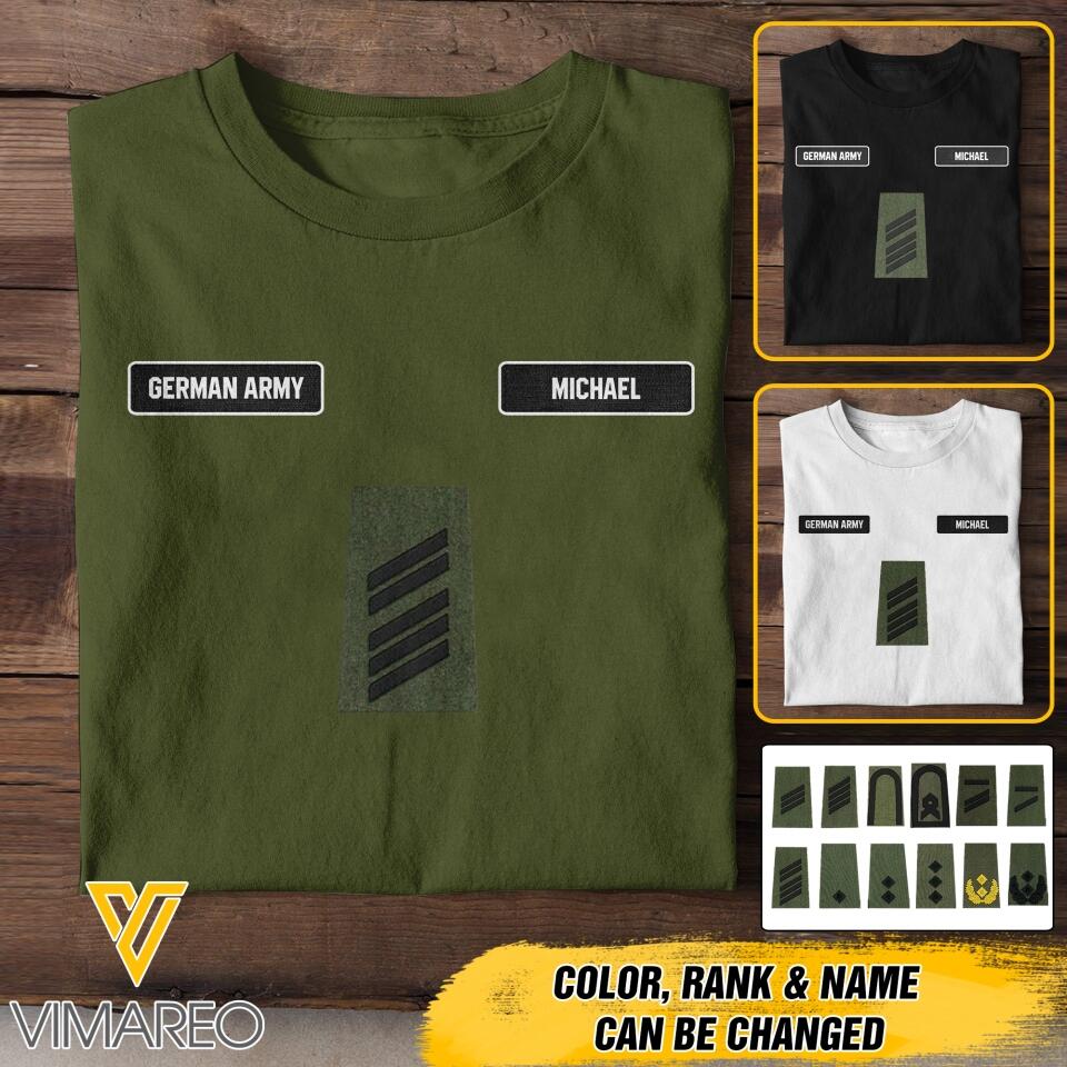 DH Personalized German Soldier Tshirt Printed DT0406
