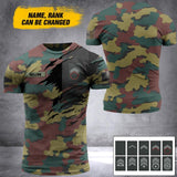 DH Personalized Belgian Veterans/Soldier Tshirt 3D Printed DT0406