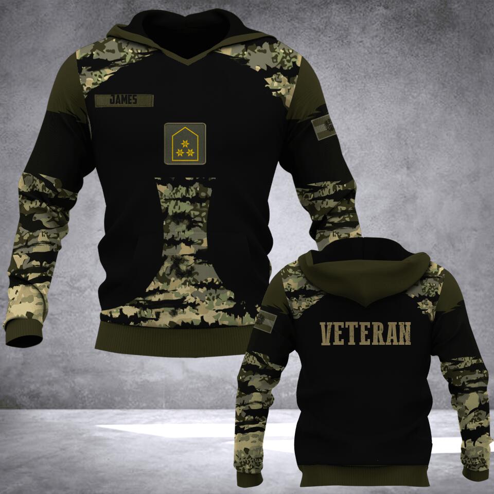 Personalized Austrian Veteran Camo Tshirt or Hoodie 3D Printed QTDT0406