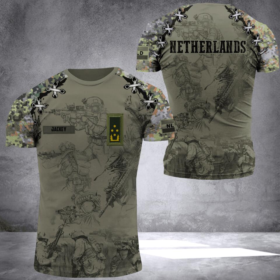 DH Personalized Netherland Veterans/Soldier Tshirt 3D Printed DT0406
